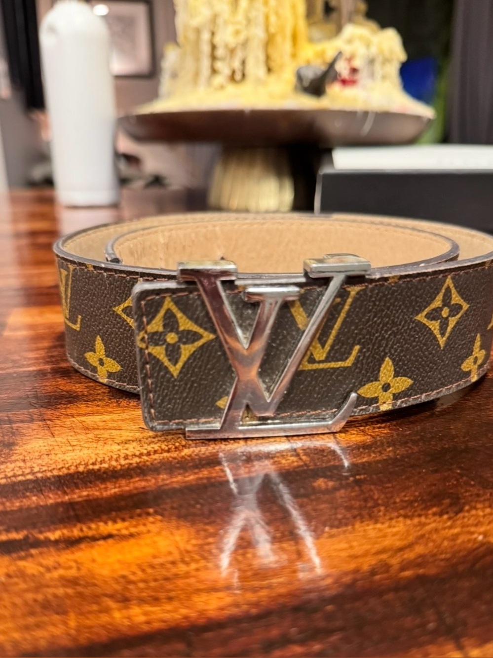Brown Monogram Inspired Belt
